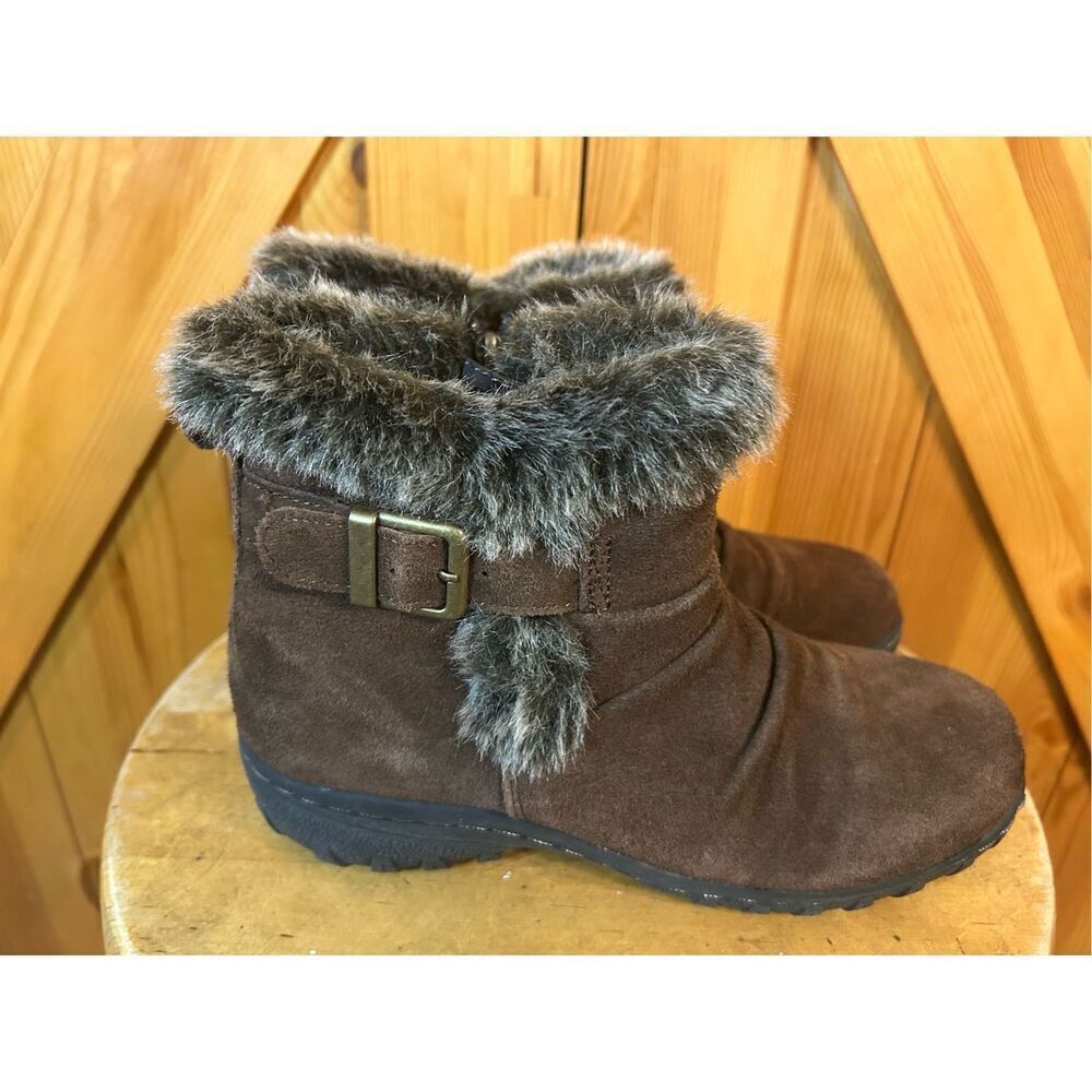 Khombu Lindsey Style Suede All Weather Winter BOOTS 1077489 Size 6M Brown